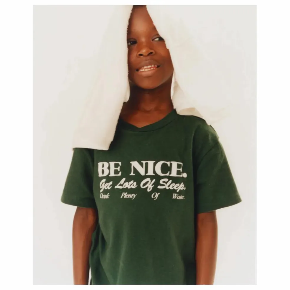 T-shirt Be Nice Coton Recyclé | Vert foncé