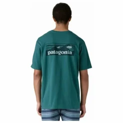 T-shirt Boardshort Logo Responsibili Fibres Recyclées | Bleu canard