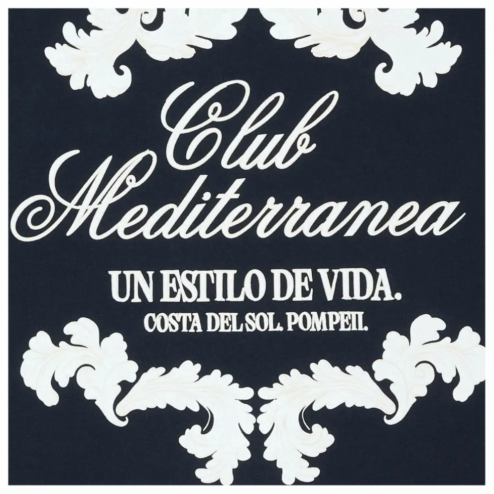 T-Shirt Boxy Club Mediterranea | Bleu marine
