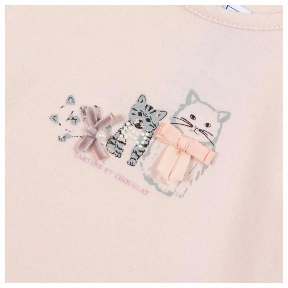 T-shirt Chats | Rose pâle
