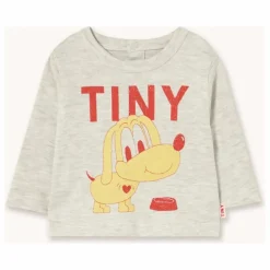 T-shirt Chiot Coton Bio | Beige chiné