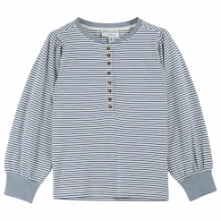 T-shirt Claire Rayé Coton Bio | Bleu