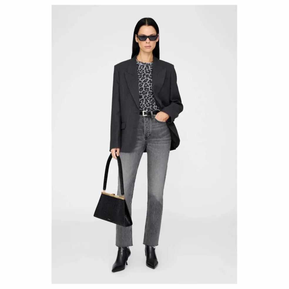 T-shirt Cohen Léopard Coton Bio | Gris