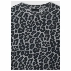T-shirt Cohen Léopard Coton Bio | Gris