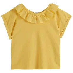 T-shirt Col à Volants | Jaune