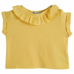 T-shirt Col à Volants | Jaune
