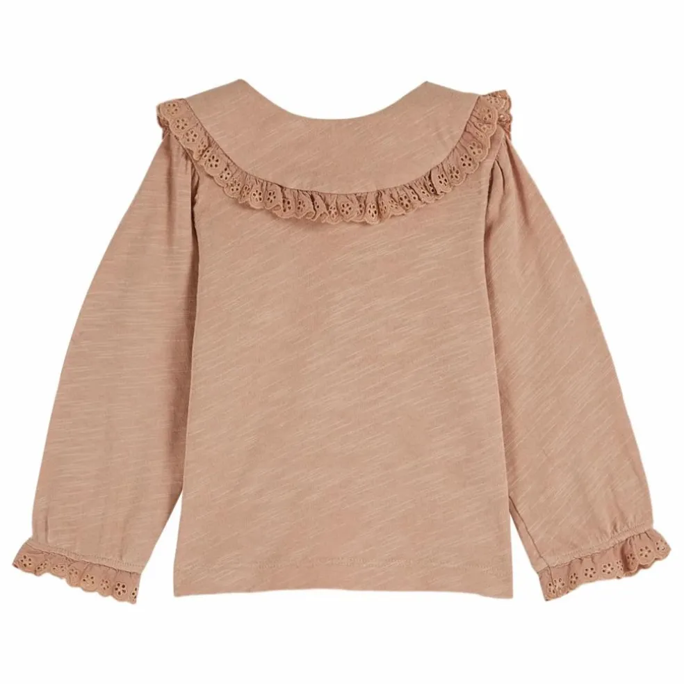 T-shirt Col Boutonné | Rose