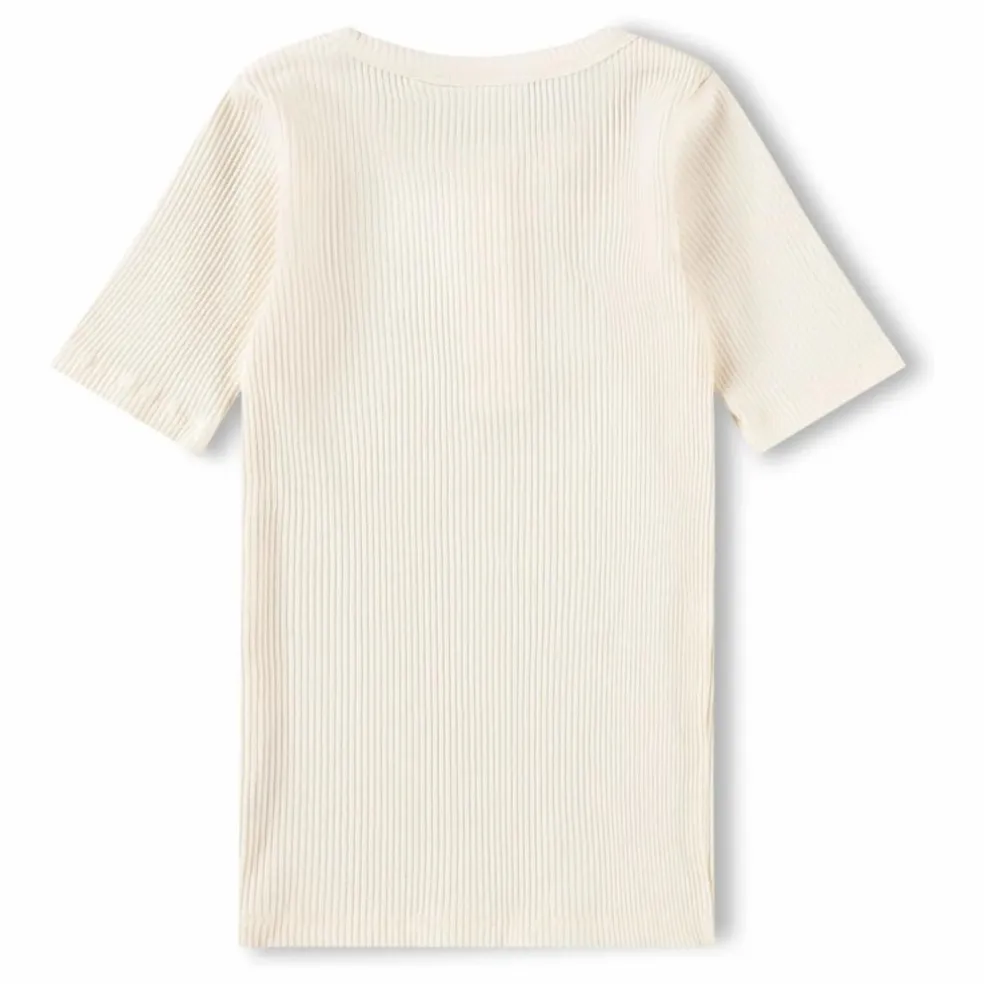 T-shirt Col Boutonné Côtelé Rosey | Ivoire