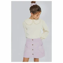 T-shirt Col Claudine Alba Coton Bio | Ecru