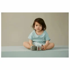 T-shirt Col Claudine Coton Bio | Bleu ciel