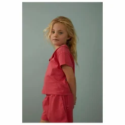 T-shirt Col Claudine Coton Bio | Rose fuschia