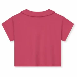 T-shirt Col Claudine Coton Bio | Rose fuschia