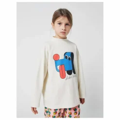 T-shirt Col Montant Chien Coton Bio | Ecru
