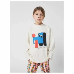 T-shirt Col Montant Chien Coton Bio | Ecru