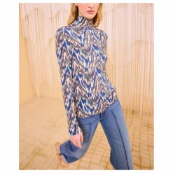 T-shirt Col Roulé Aurelia | Bleu