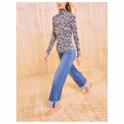 T-shirt Col Roulé Aurelia | Bleu