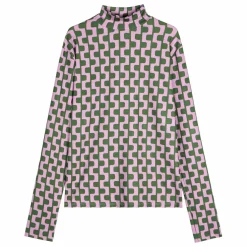T-shirt Col Roulé Imprimée - Collection Femme | Violet