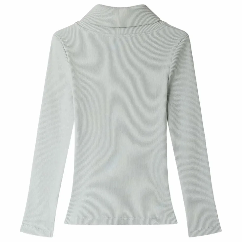 T-shirt Col Roulé Tahiti Coton Bio | Vert céladon