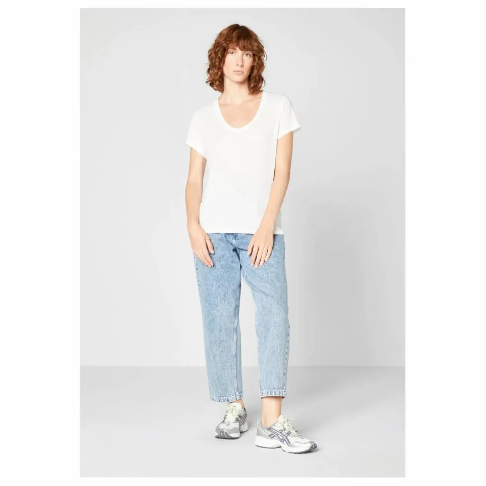 T-shirt Col U Jacksonville | Blanc