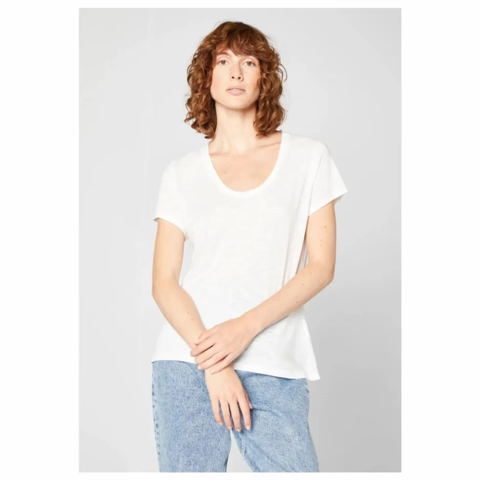 T-shirt Col U Jacksonville | Blanc