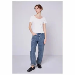 T-shirt Col V Aksun | Blanc