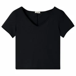 T-shirt Col V Aksun | Noir