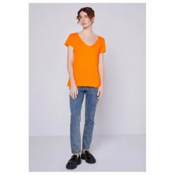 T-shirt Col V Jacksonville | Orange