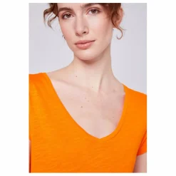 T-shirt Col V Jacksonville | Orange