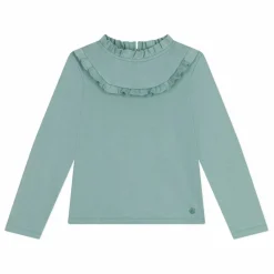 T-shirt Col Volants | Vert