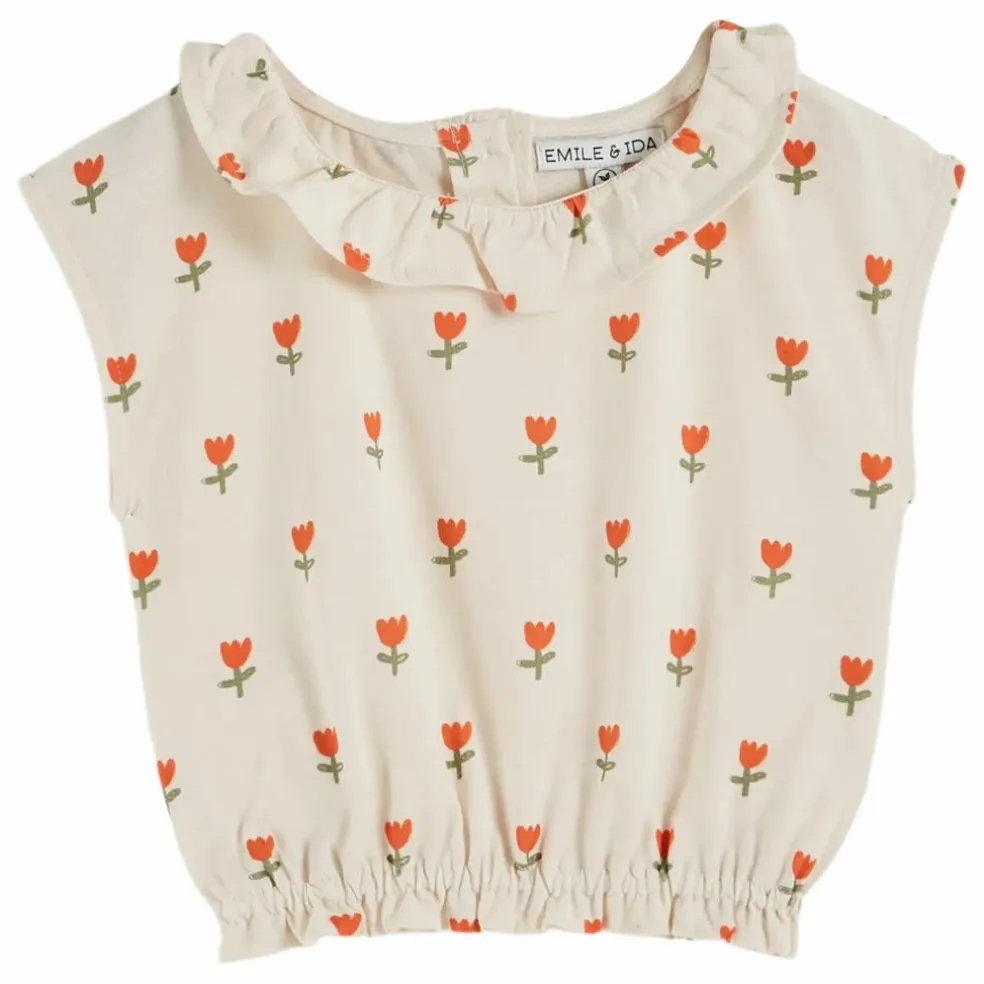 T-Shirt Collerette Grande Tulipe | Crème