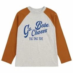 T-shirt Colorblock Bobo Choses Coton Bio | Gris chiné