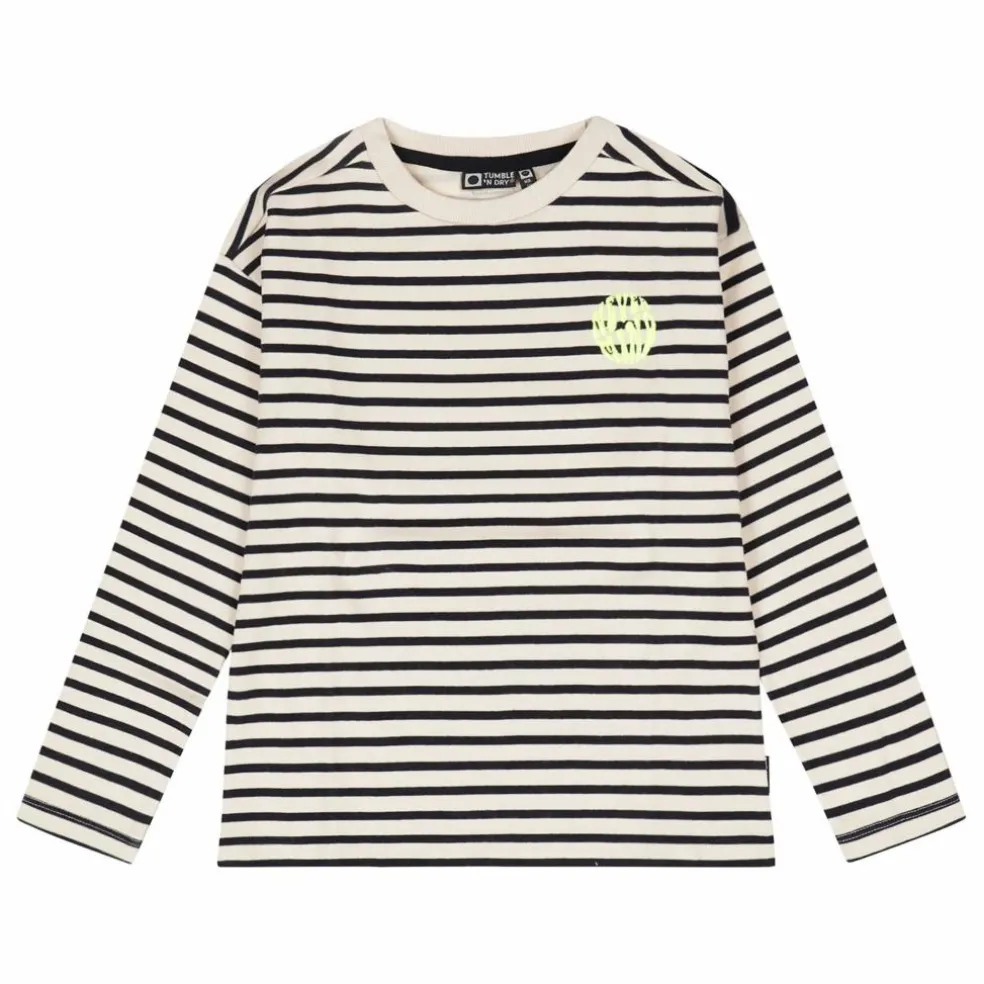 T-shirt Concrete Rayé Coton Bio | Bleu nuit