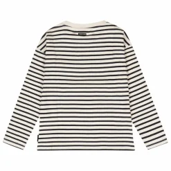 T-shirt Concrete Rayé Coton Bio | Bleu nuit