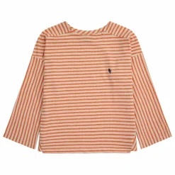 T-Shirt Coton Bio Rayé | Orange