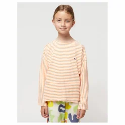 T-Shirt Coton Bio Rayé | Orange