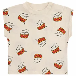 T-Shirt Coton Bio Tambours | Ecru