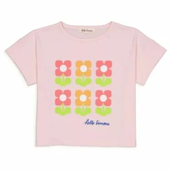 T-shirt Crop Coton Bio | Rose pâle