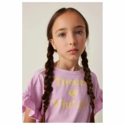 T-shirt Crop Volants | Lilas