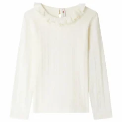 T-shirt Côtelé Bess Coton Bio | Ecru