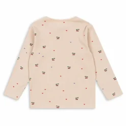 T-shirt Côtelé Ella Cerises Coton Bio | Vieux Rose