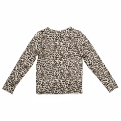 T-shirt Côtelé Léopard | Beige