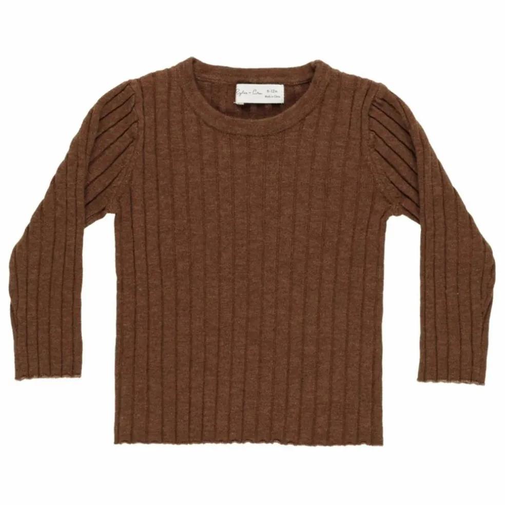 T-shirt Côtelé Maille | Marron