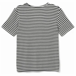 T-shirt Côtelé Nataliasy Rayé | Noir