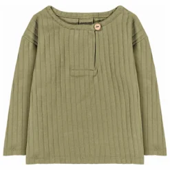 T-shirt Côtelé Orso Coton Bio | Vert kaki clair