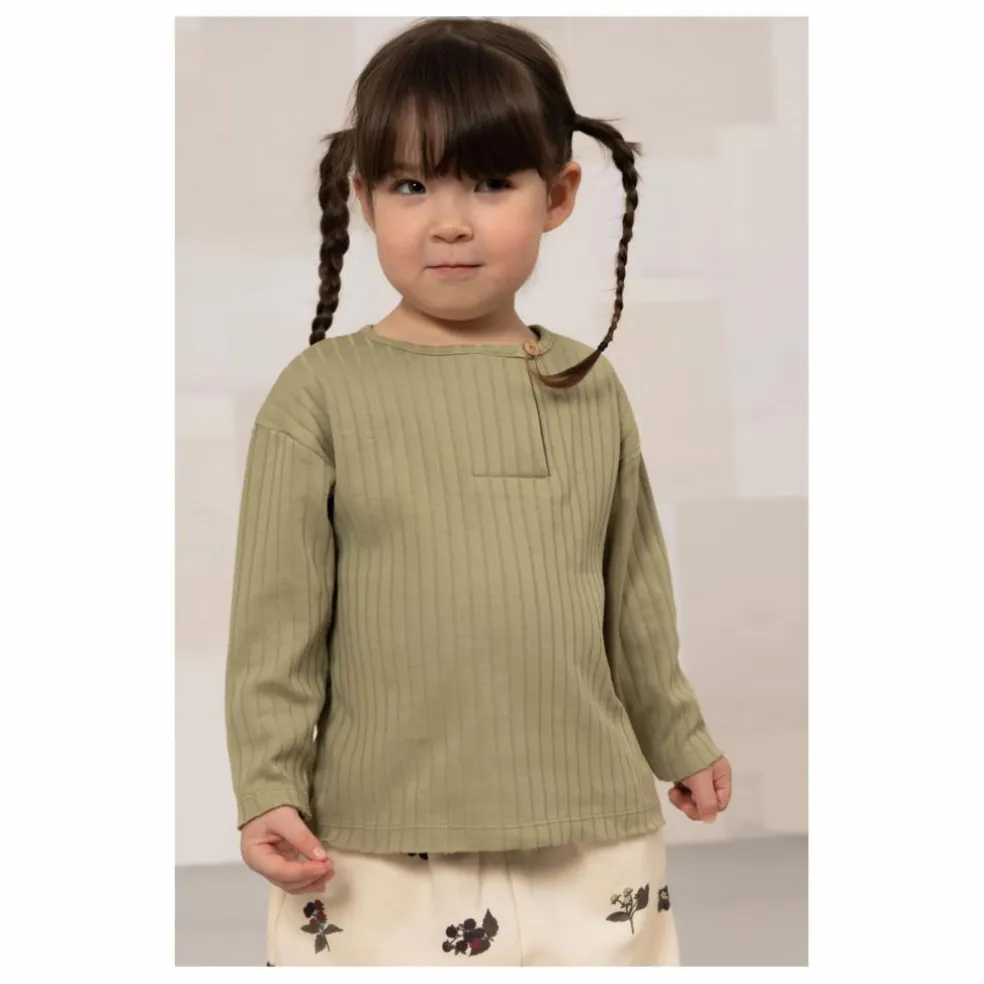 T-shirt Côtelé Orso Coton Bio | Vert kaki clair