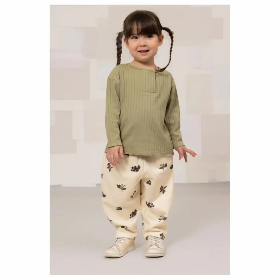 T-shirt Côtelé Orso Coton Bio | Vert kaki clair