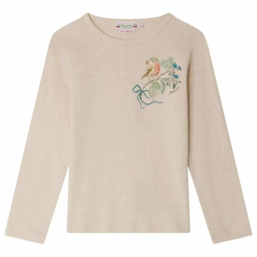 T-shirt Côtelé Tidjiane Coton Bio | Beige chiné