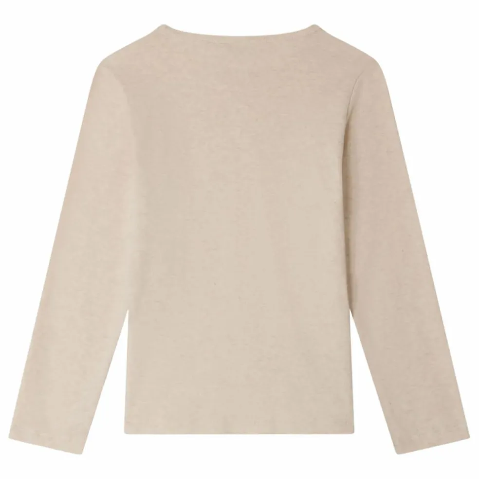 T-shirt Côtelé Tidjiane Coton Bio | Beige chiné