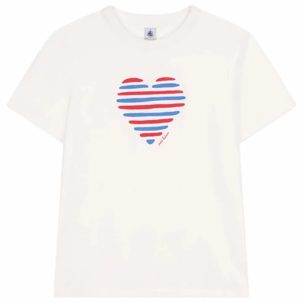 T-Shirt Cœur Jersey Léger Bio | Blanc