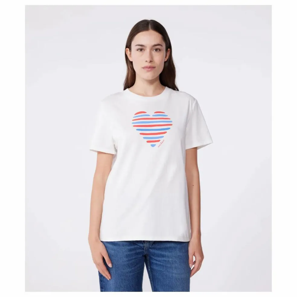 T-Shirt Cœur Jersey Léger Bio | Blanc